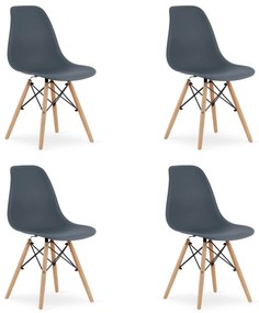 Dekorstudio Dizajnová stolička ENZO L tmavo sivá Počet stoličiek: 1ks
