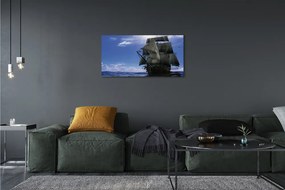 Obraz canvas Morská oblačnosti loď 140x70 cm