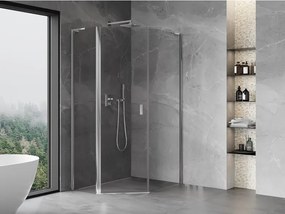 Mexen Mist L, päťuholníkový sprchový kút s krídlovými dverami, 90 x 100 cm, 8mm číre sklo, chrómový profil, 8A8L-090-100-01-00