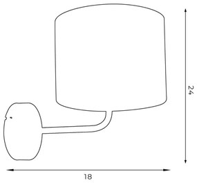 Nástenná lampa ARDEN 1xE27/60W/230V čierna/zlatá