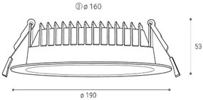 LED2 Vonkajšie zápustné LED osvetlenie KAPA, 25W, 3000K/3500K/4000K, okrúhle, biele, IP54