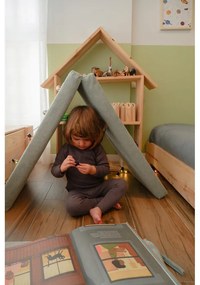Svetlomodrý menčestrový detský puf Montessori - Little Nice Things