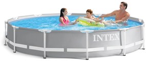 Zahradní bazén Intex šedý 366x76 cm + filtrace