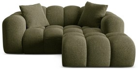 Zelená ženilková rohová pohovka (pravý roh/s leňoškou) Treno – Cosmopolitan Design