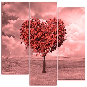 Obraz na plátne - Srdce v tvare stromu - štvorec 3106QC (105x105 cm)