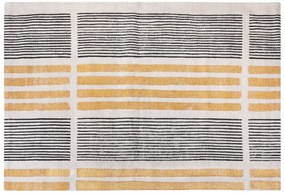 Bavlnený koberec 200 x 300 cm žltá/čierna KATRA Beliani