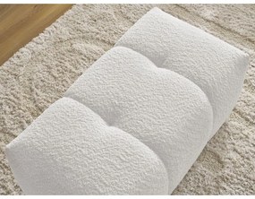 Biela podnožka z textílie buklé Roxelane – Bobochic Paris