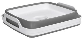 Skladací lavór BRIDA biely / sivý