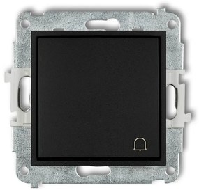 Vypínač zvončekový čierny mat 12MWP-4 mini