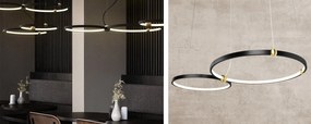 Toolight Toolight, LED závesné svietidlo + diaľkové ovládanie APP763-30-50, čierna, OSW-00786