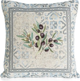 GOBELÍNOVÁ DEKORAČNÁ OBLIEČKA NA VANKÚŠ OLIVE 45X45 CM VZOROVANÁ