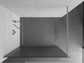 Mexen Kioto, sprchová zástena Walk-In 80 x 200 cm, 8mm sklo s rebrovým vzorom, brúsená oceľ profil, 800-080-101-97-09