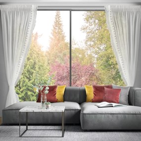 ZÁCLONA NA PÁSKE LARISA SADA 2KS 140X270 CM BIELA