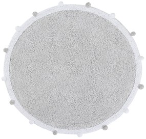 Lorena Canals koberce Pre zvieratá: Prateľný koberec Bubbly Light Grey kruh - 120x120 (priemer) kruh cm