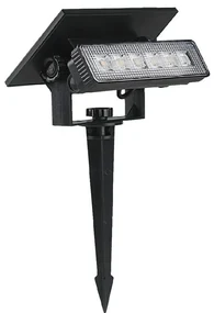 V-Tac LED Solárne svietidlo LED/0,9W/3,7V 3000K IP65 1200 mAh čierna VT2210