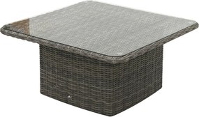 DEOKORK Ratanová modulová zostava BORNEO LUXURY pre 5 osôb (sivá)