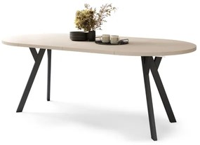 Rozkladací jedálenský stôl ARTUR béžový/čierny