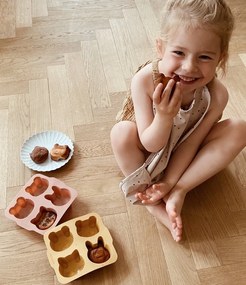 Silikónové formy na muffiny LIEWOOD - Žltá / Tmavo ružová