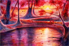 Obraz čarovného lesa (90x60 cm)
