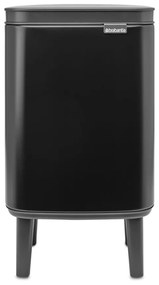 Matne čierny oceľový odpadkový kôš 4 l Bo Hi – Brabantia