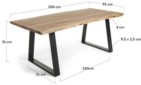 Jedálenský stôl s doskou z akácie 97,5x200 cm Alaia – Kave Home