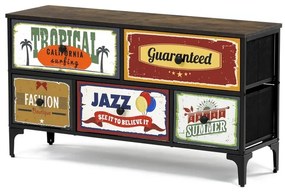 Autronic BONTEC Komoda 103x30x56cm, mdf, viacfarebná, AUK-W2103 BK Farba: Viacfarebná