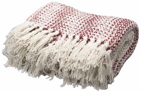 Boho Pohodlný Prehoz - 125 x 150 cm - Rubínová Dvojfarebná 1 ks
