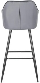 Barová stolička ANDY – sivý velúr