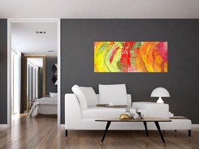 Obraz abstrakcie - maľba (120x50 cm)