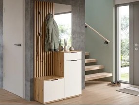 Predsieňová stena Simple, dub artisan/biela%