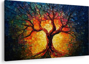 Obraz - Strom života v mozaike (90x60 cm)