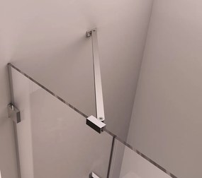 Polysan Polysan, FORTIS EDGE sprchové dvere bez profilu 1000mm, číre sklo, ľavé, FL1210L