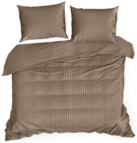 SATÉNOVÉ OBLIEČKY VERA 160X200 CM, 2 KS 70X80 CM HNEDÉ