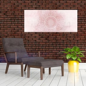 Obraz - Ružová mandala (120x50 cm)