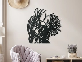 drevko Drevený obraz na stenu Bozk Rozmer obrazu: 66,5 x 65 cm, Farba dekorácie: Čierna