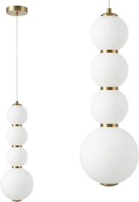 Toolight Toolight, LED závesné svietidlo, 15cm, 17W, 3000K, 2500lm, LHJ114-4CP, zlatá matná, OSW-08810