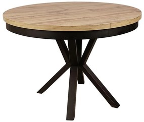 Stôl St-42 110+2x50 Dub Wotan/Čierna -Kovová noha