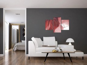Obraz - Červená abstraktná kvetina N⁰1 (90x60 cm)