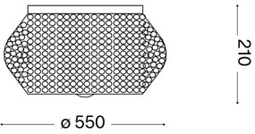 Ideal Lux - Krištáľové stropné svietidlo PASHA 10xE14/40W/230V pr. 55 chróm