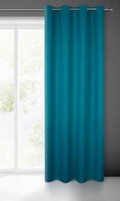 ZATEMŇOVACÍ ZÁVES NA KRÚŽKOCH LOGAN 135X250 CM TYRKYSOVÁ