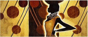 Obraz umelecké pradávnej maľby (120x50 cm)