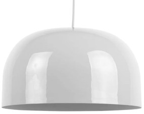 Biele závesné svietidlo s kovovým tienidlom ø 40 cm Dome – Leitmotiv