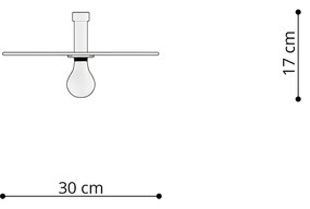 Nástenné svietidlo Sirkel, 1x čierne drôtené tienidlo, (fi 30 cm)