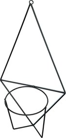 NÁSTENNÝ DRŽIAK NA KVETINÁČ SIMPLY 63X29X17 CM ČIERNA