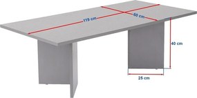 Čierny matný konferenčný stolík 60x119 cm Sabin – Kalune Design