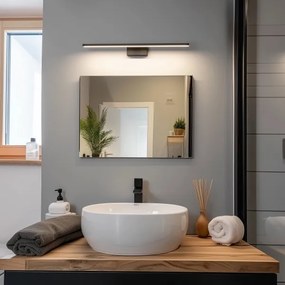 Aigostar - LED zrkadlové osvetlenie do kúpeľne LED/12W/230V 4000K 60 cm IP44 čierne