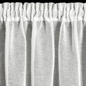 KRÁTKA ZÁCLONA NA PÁSKE GABI 90X150 CM KRÉMOVÁ