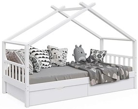 Jednolôžková posteľ s roštom Elisia 90x200 cm - biela