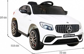 Ramiz Mercedes Benz GLC63S pre deti, Biele SUV + Pilot + pohon 4x4