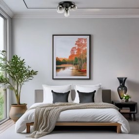 LED Stropné svietidlo VASO LED/12W/230V pr. 42 cm čierna/dymová